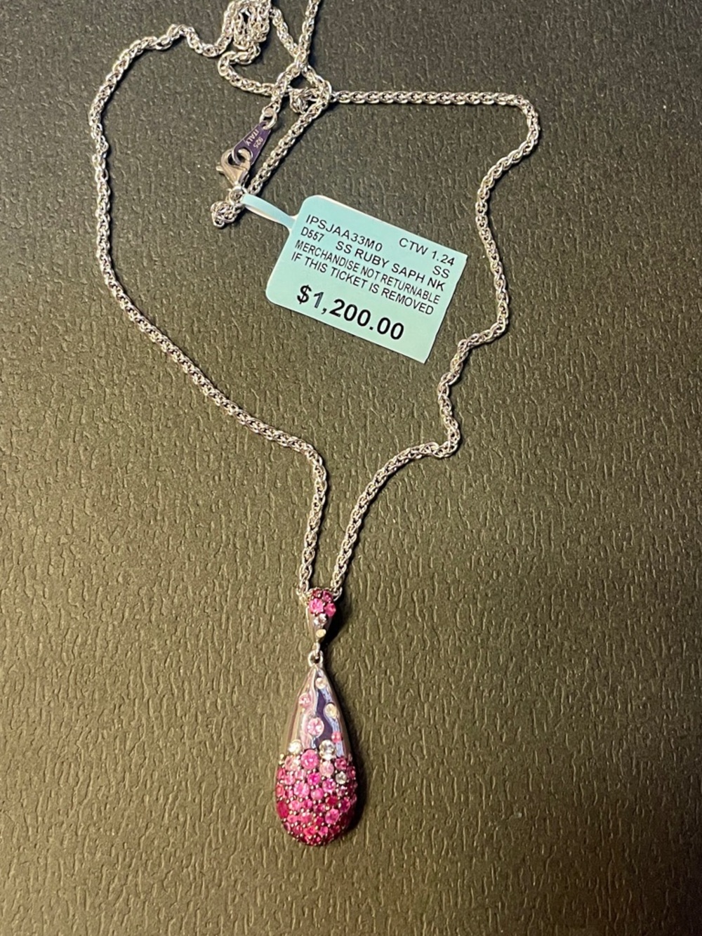 Effy® Sterling Silver Sapphire and Ruby Pendant Necklace. STUNNING 🤩!